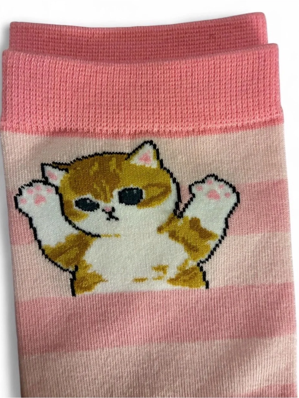 Mofusand x Miniso Pink and white socks cat